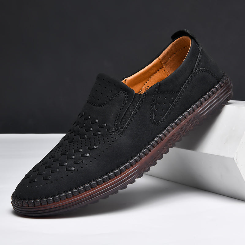 Mocassins homme ajourés, coloris Noir