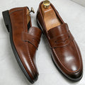 Mocassins homme bandeau, coloris Marron