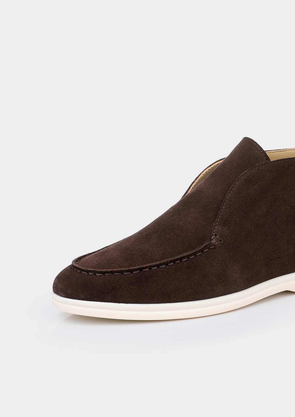 Mocassins homme bout arrondi, coloris Marron foncé, vue 2