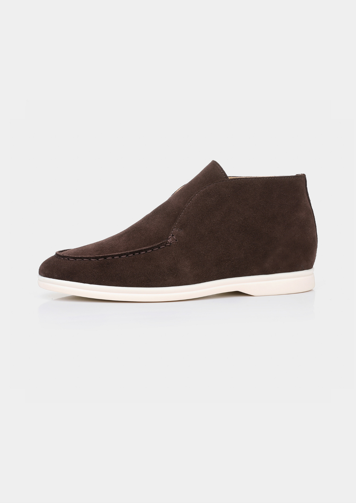 Mocassins homme bout arrondi, coloris Marron foncé, vue 3
