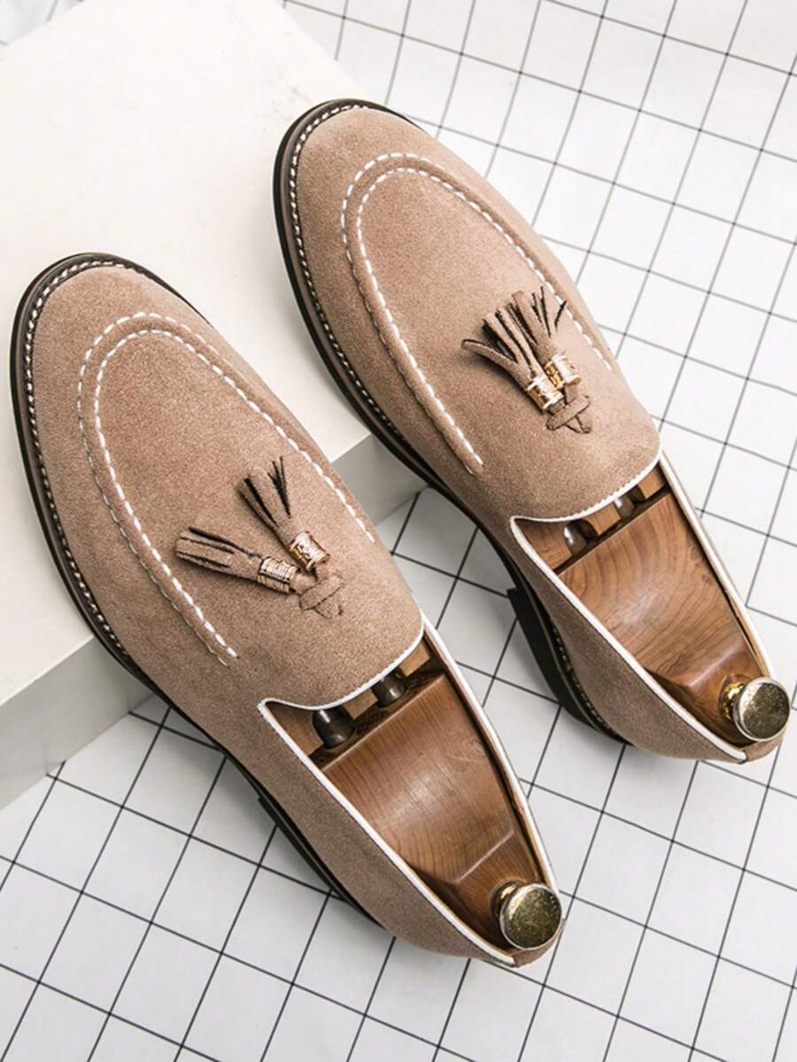 Mocassins homme bride dessus, coloris Beige, vue principale