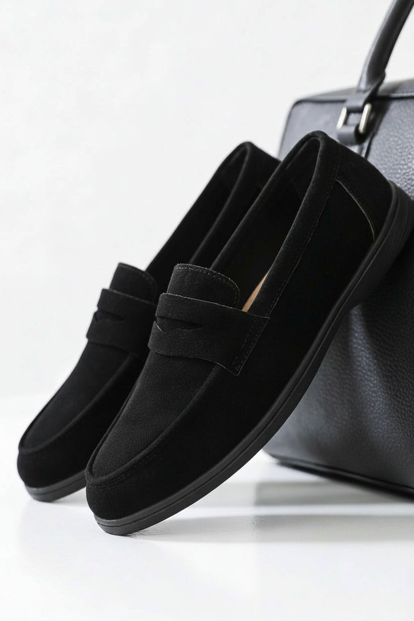 Mocassins homme à bride penny, coloris Noir