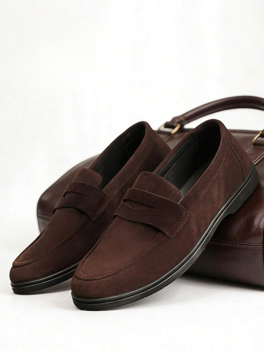 Mocassins homme à bride penny, coloris Marron