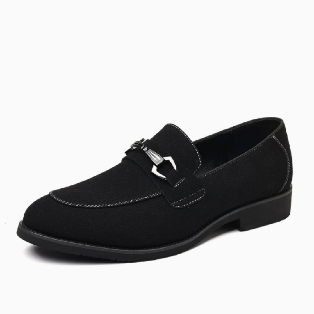 Mocassins homme coutures apparentes, coloris Noir