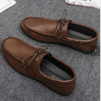 Mocassins homme coutures décoratives, coloris Marron
