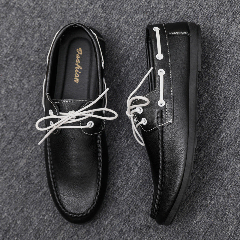Mocassins homme coutures décoratives, vue 4