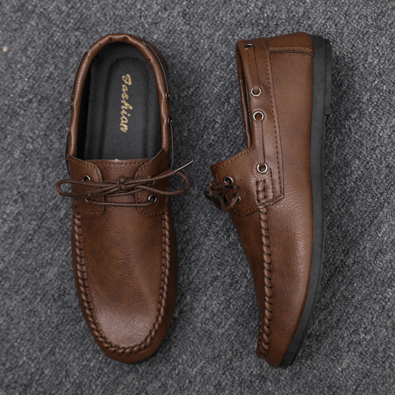 Mocassins homme coutures décoratives, vue 3