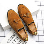 Mocassins homme dessus structuré, coloris Marron clair