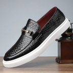 Mocassins homme détail mors, coloris Noir