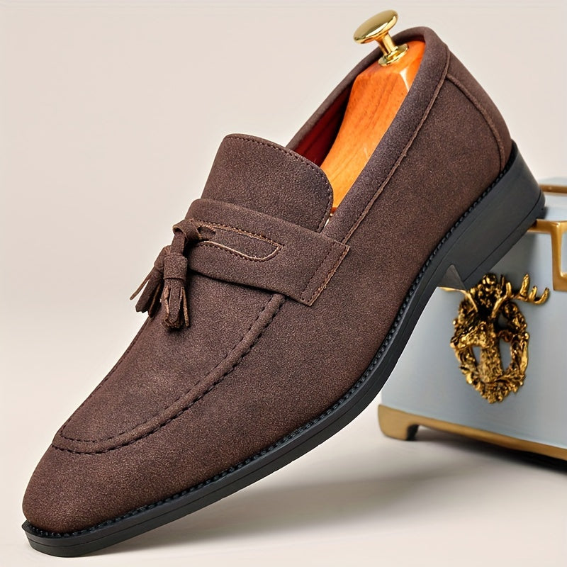 Mocassins homme à double pampille, coloris Kaki