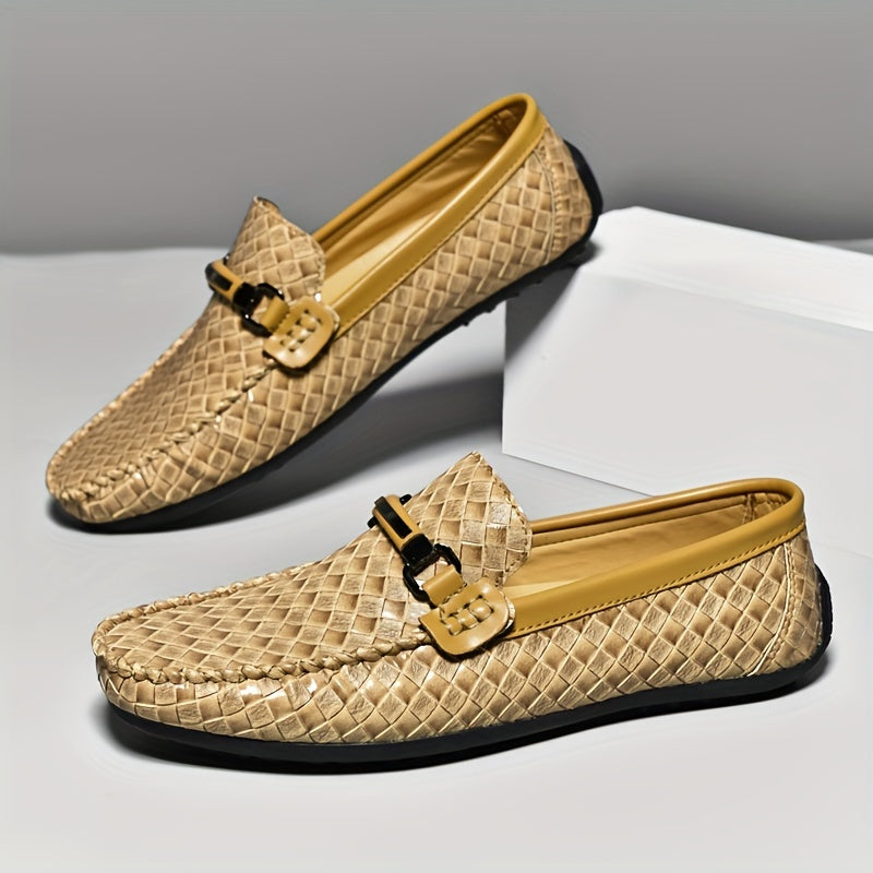 Mocassins homme effet tressé à boucle, vue 6