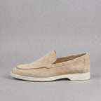 Mocassins homme en daim, coloris Beige