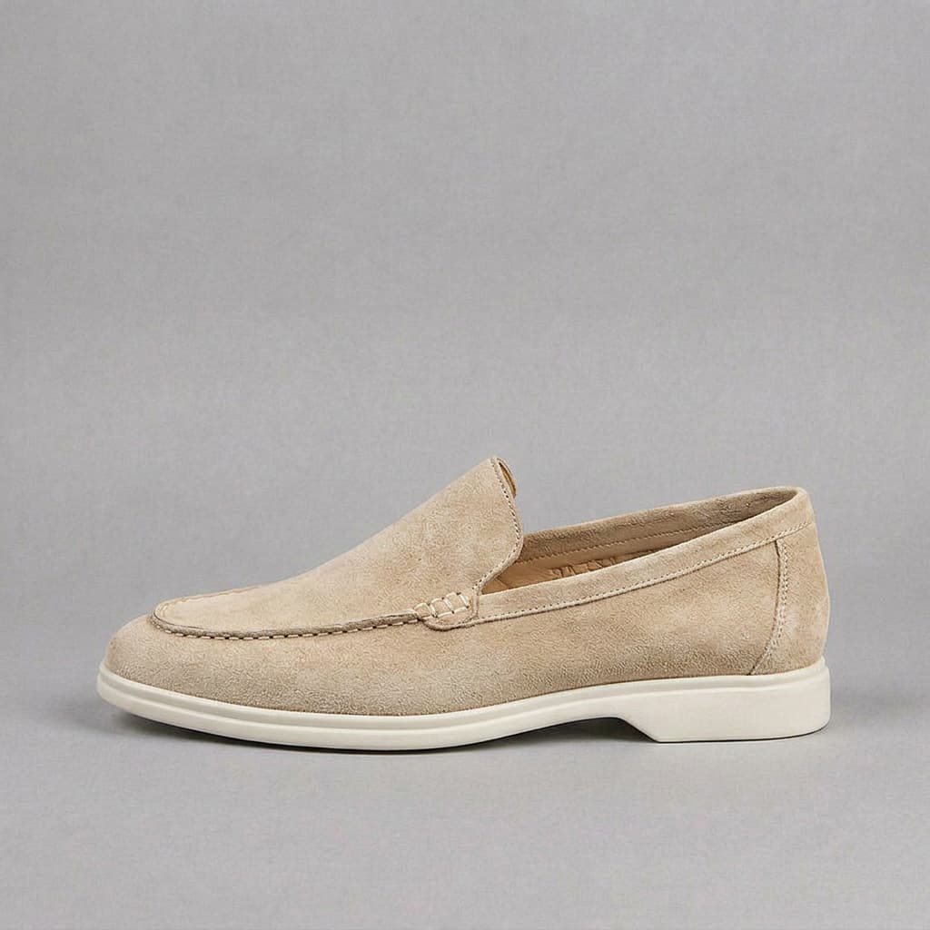 Mocassins homme en daim, coloris Beige