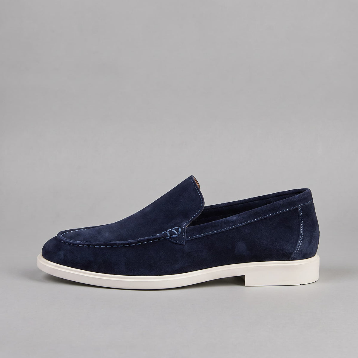 Mocassins homme en daim, coloris Marine