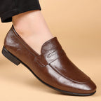 Mocassins homme lisses, coloris Marron