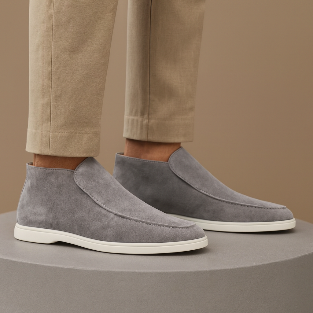 Mocassins homme montants à enfiler, coloris Gris