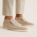 Mocassins homme montants à enfiler, coloris Brun clair