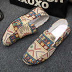 Mocassins homme motifs tissés, coloris Beige