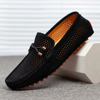 Mocassins homme perforés, coloris Noir