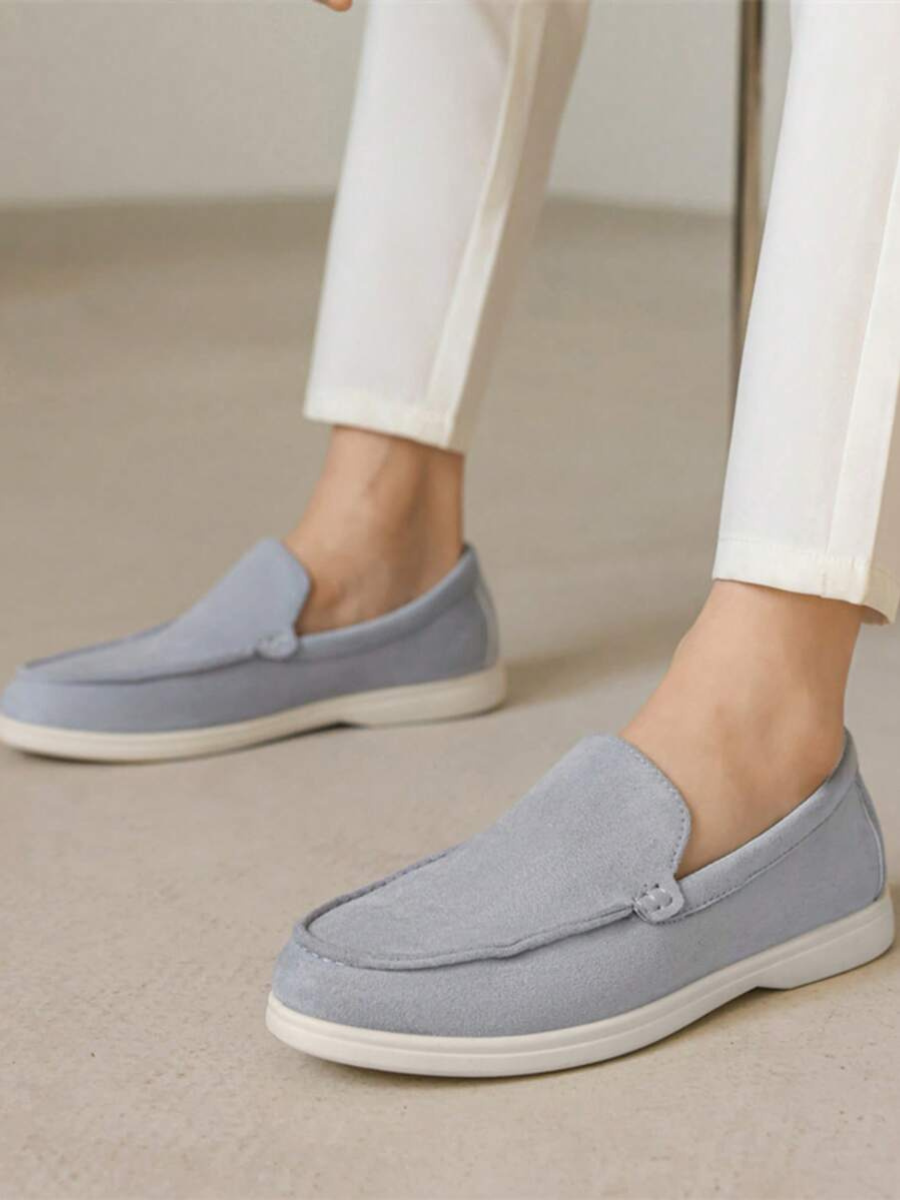 Mocassins homme à semelle contrastée, coloris Bleu ciel