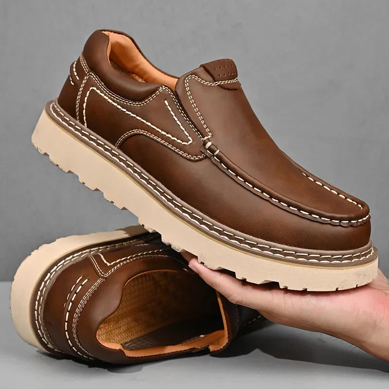 Mocassins homme semelle crantée, vue 3
