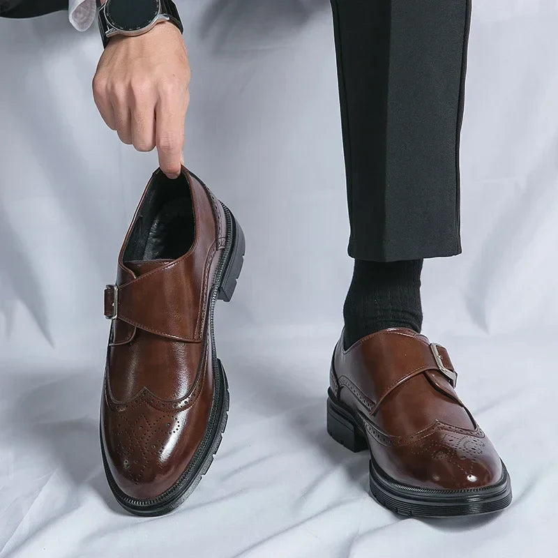 Chaussures homme à bride perforées, vue 4