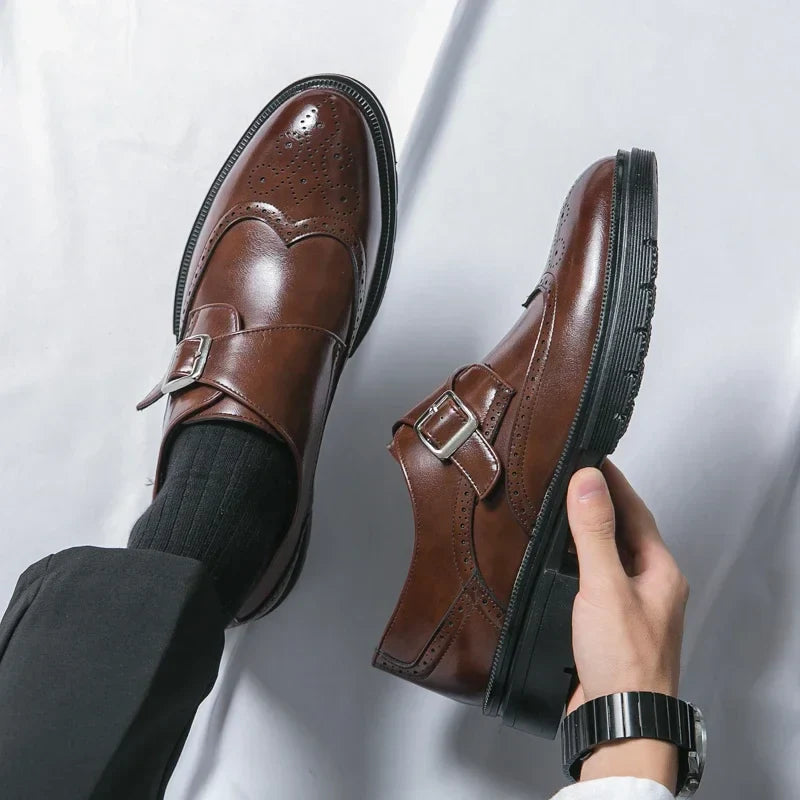 Chaussures homme à bride perforées, vue 7