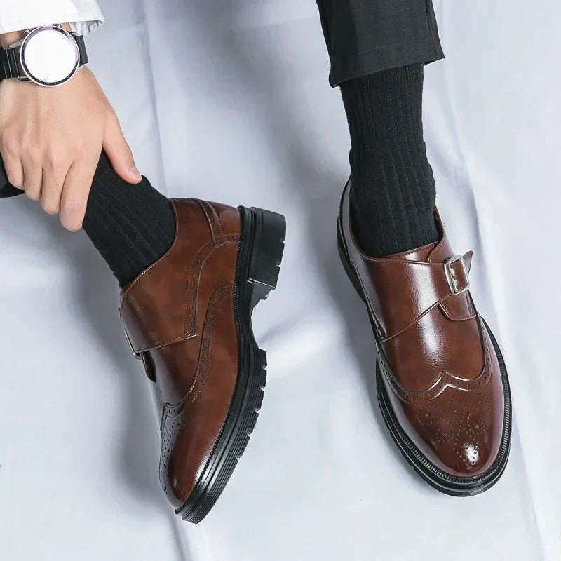 Chaussures homme à bride perforées, vue 3