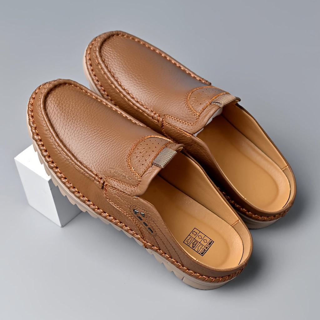 Mules homme à bout fermé, coloris Marron