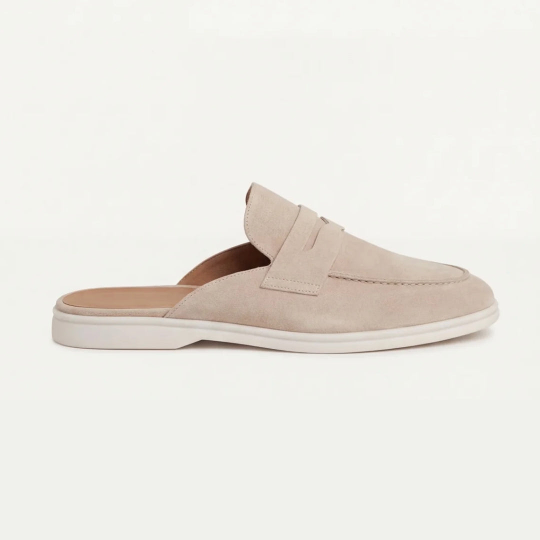 Mules homme à bride, coloris Beige
