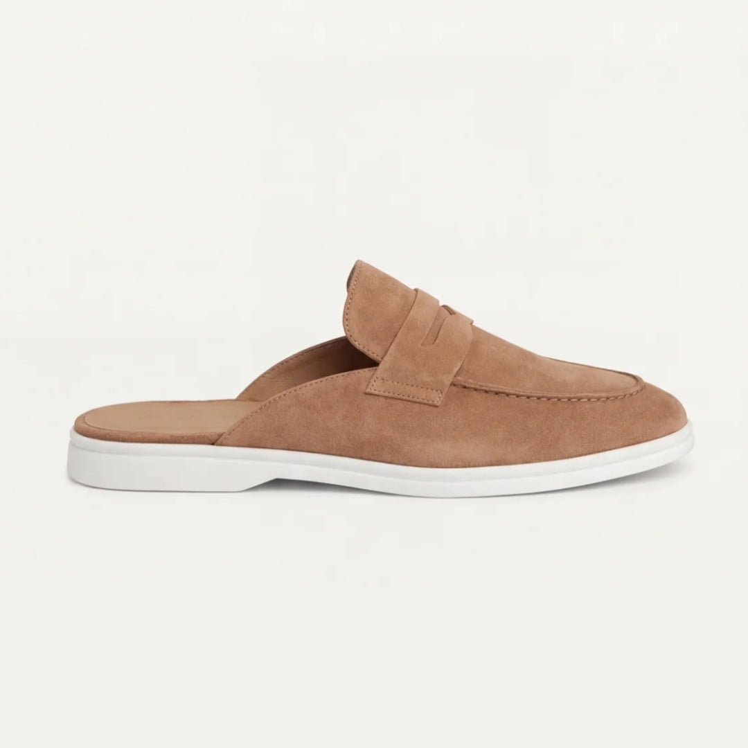 Mules homme à bride, coloris Marron clair