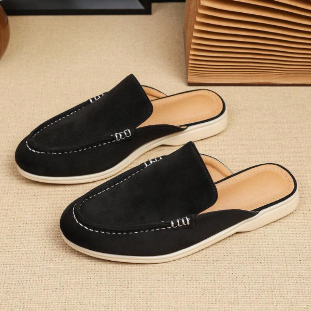 Mules homme à détail métallique, coloris Noir