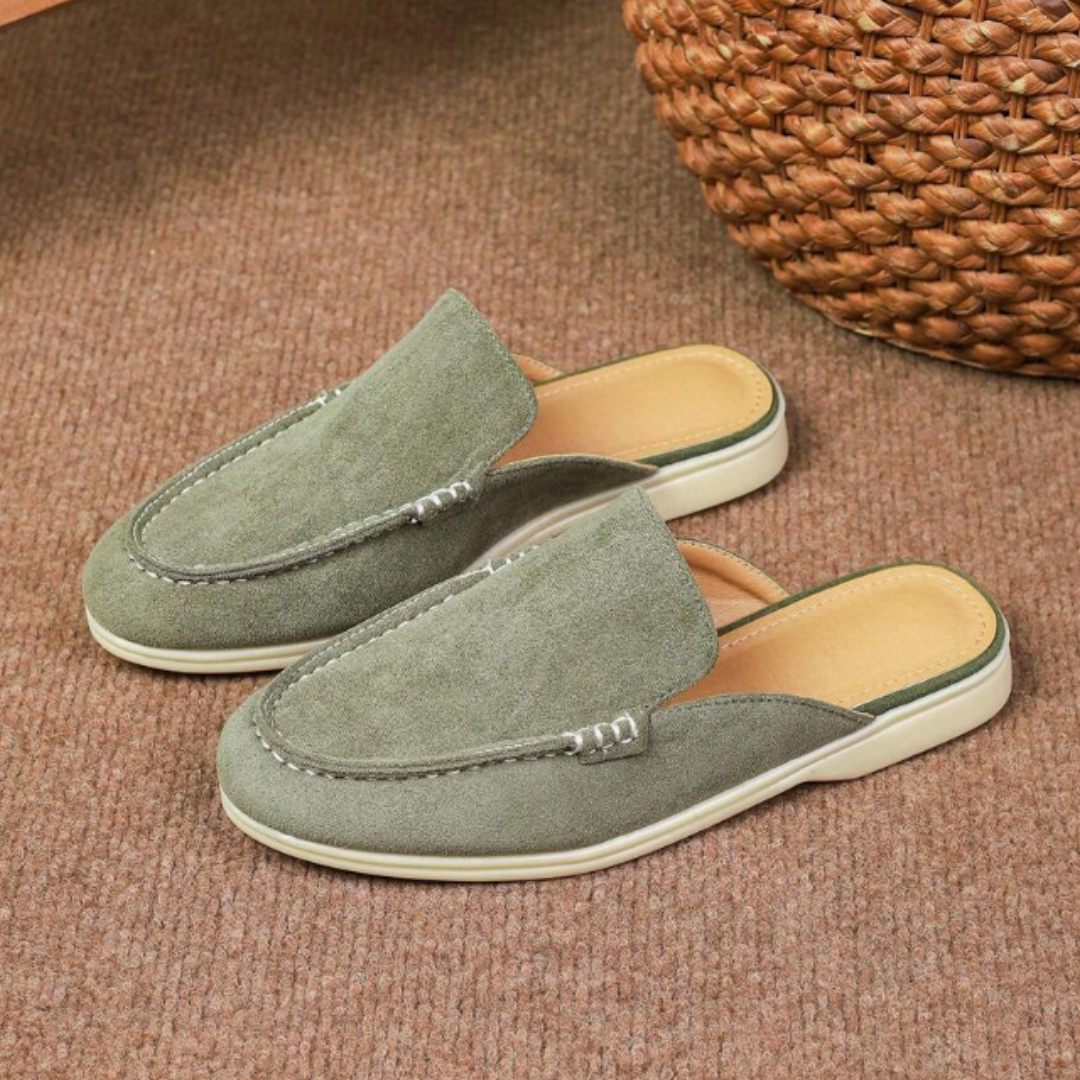Mules homme à détail métallique, coloris Vert olive