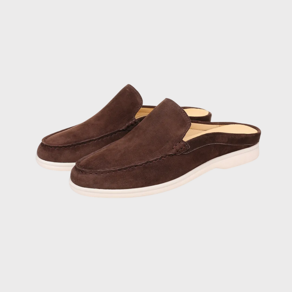 Mules homme mocassin, coloris Café