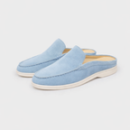 Mules homme mocassin, coloris Bleu clair