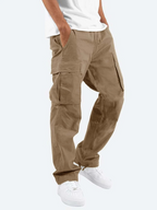 Pantalon cargo homme à cordon, coloris Marron, vue principale