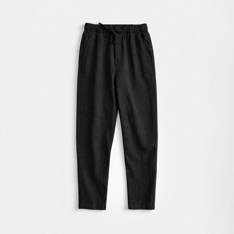 Pantalon homme à cordon droit, coloris Noir