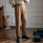 Pantalon homme à pinces, coloris Café