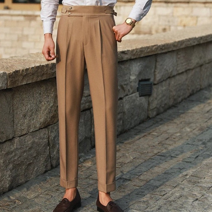 Pantalon homme à pinces, coloris Kaki