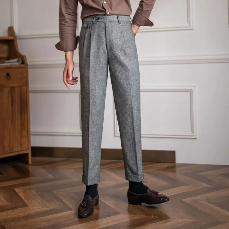 Pantalon homme à chevrons, vue principale