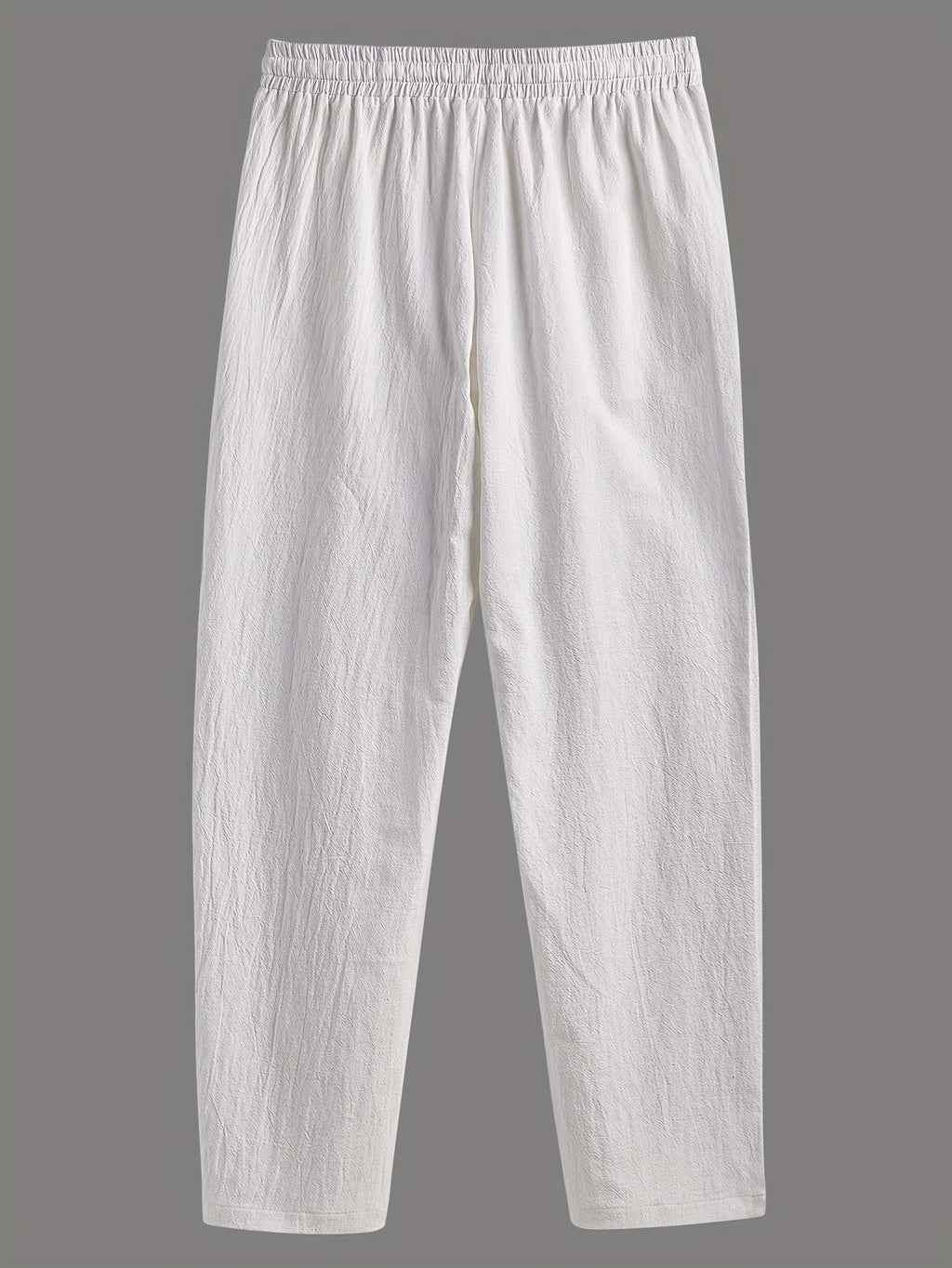 Pantalon homme blanc à taille élastiquée, vue de dos