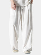 Pantalon homme coupe ample, coloris Blanc