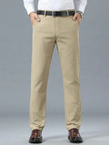 Pantalon homme droit, coloris Kaki