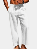 Pantalon homme droit à cordon, coloris Blanc