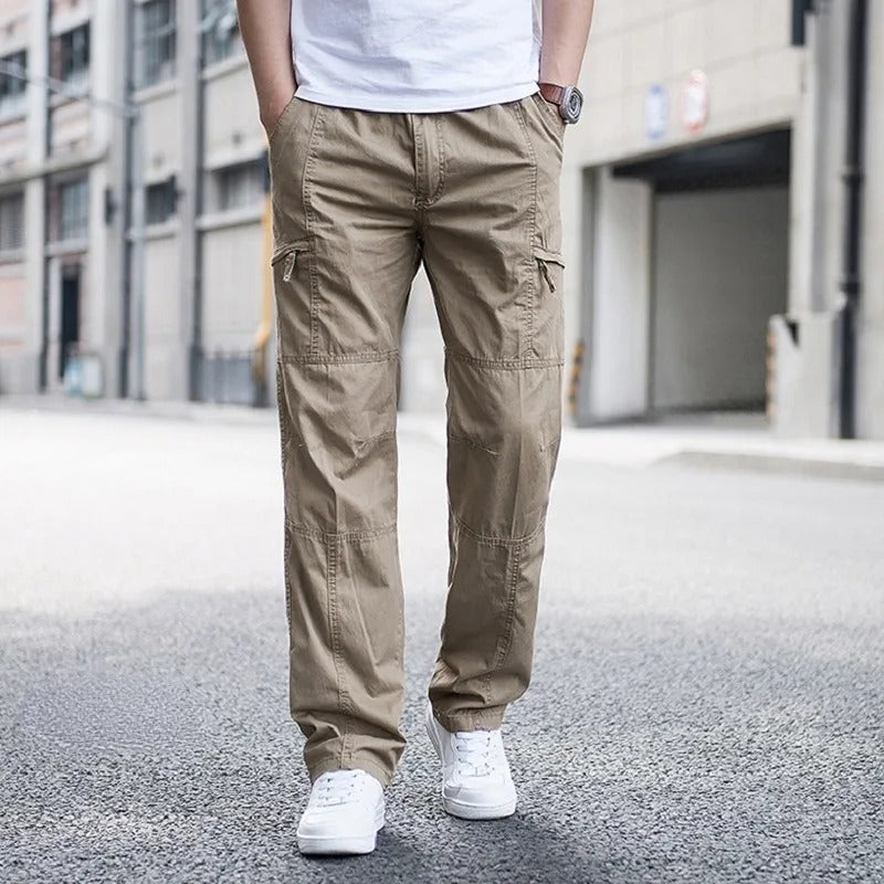 Pantalon homme poches latérales, coloris Kaki