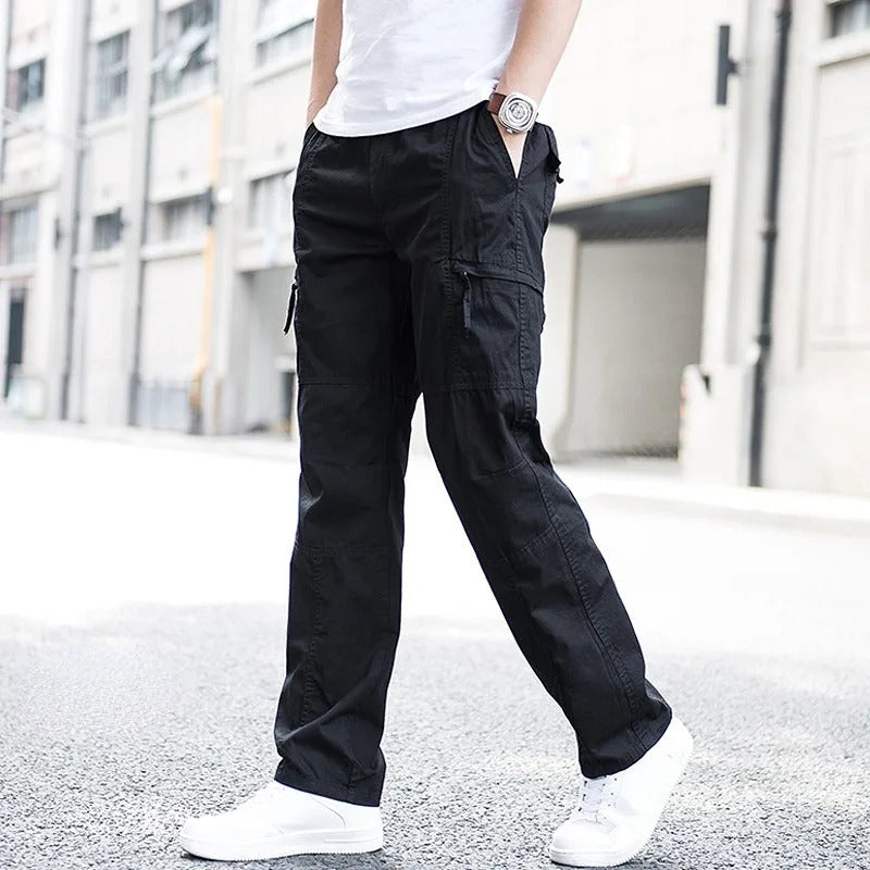 Pantalon homme poches latérales, coloris Noir