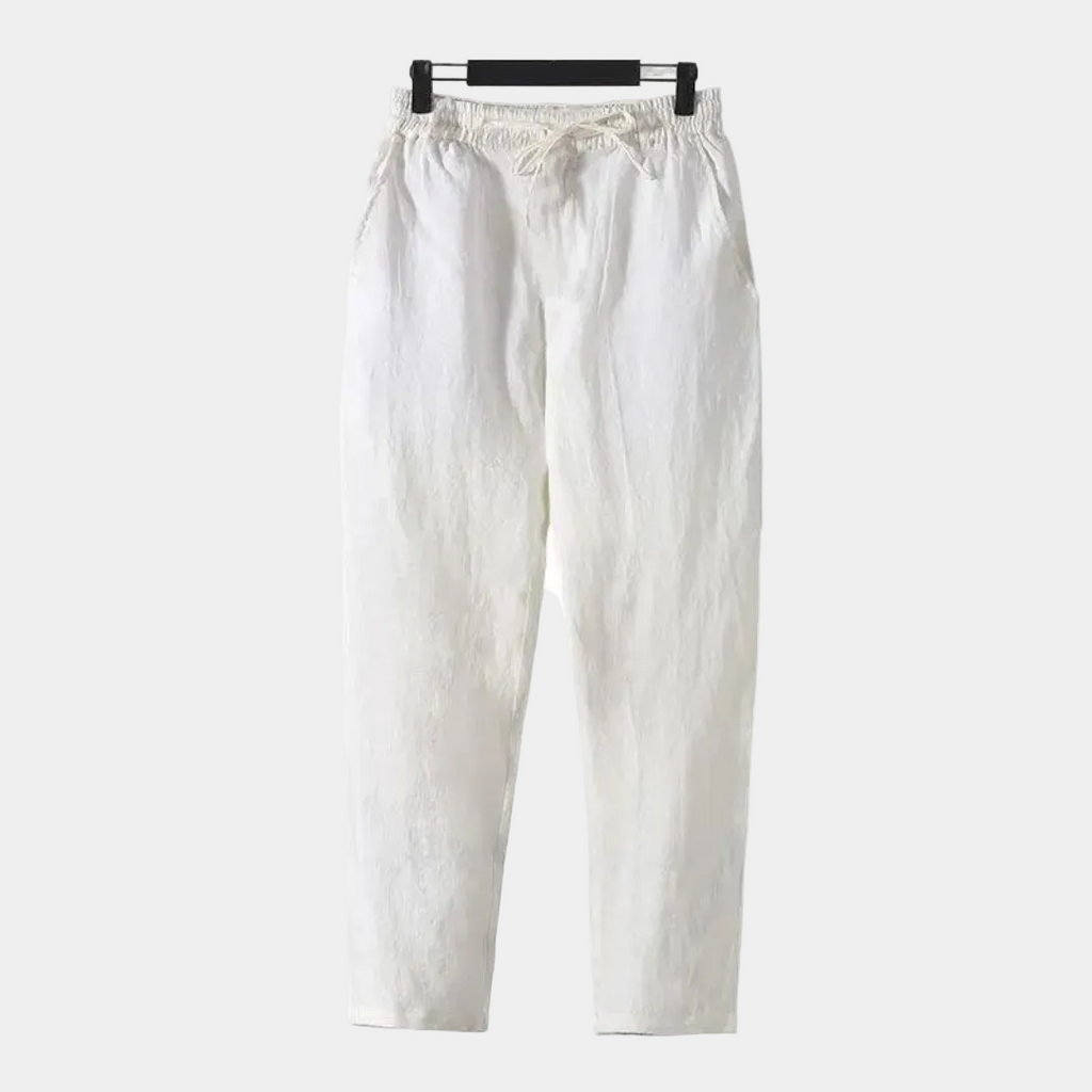 Pantalon homme à cordon, coloris Blanc