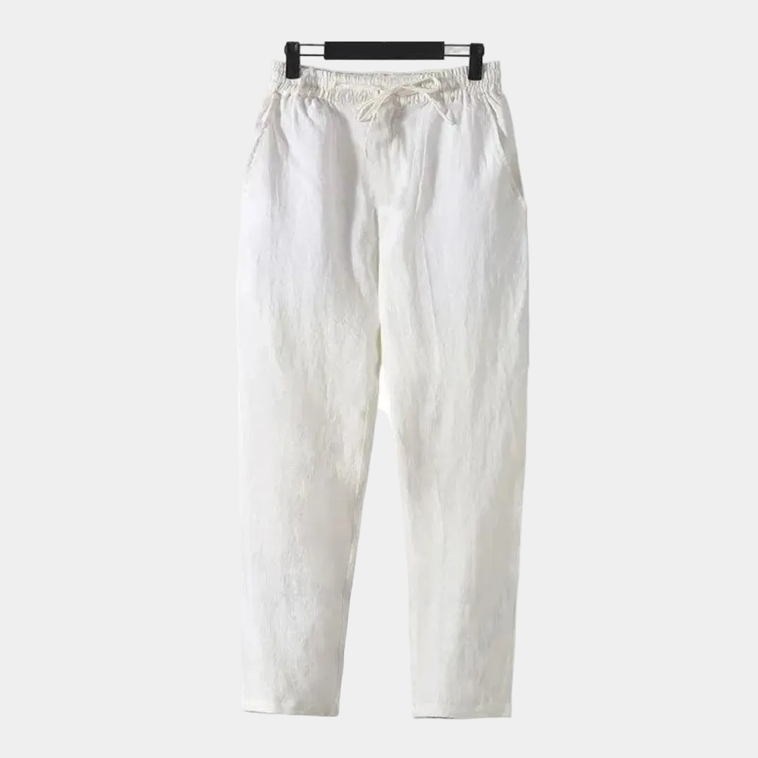 Pantalon homme à cordon, coloris Blanc