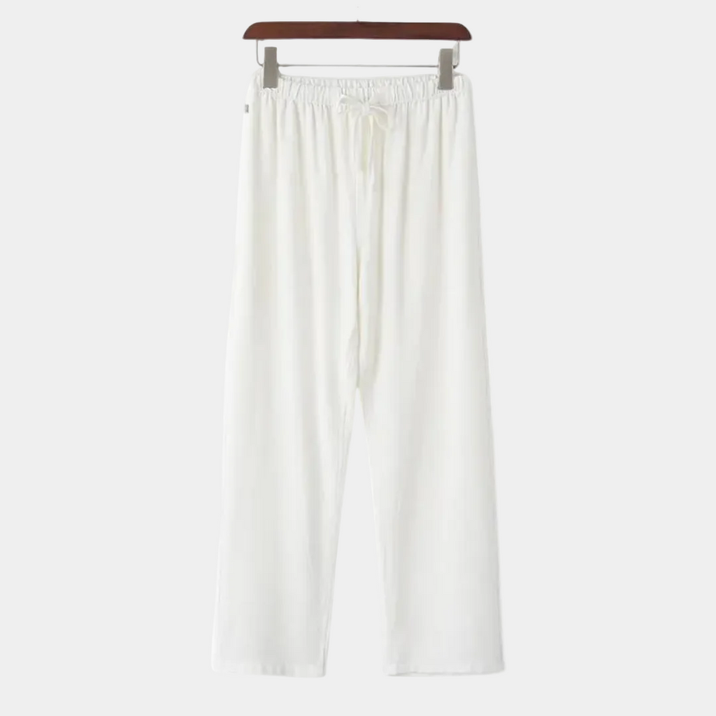 Pantalon homme à cordon, coloris Blanc