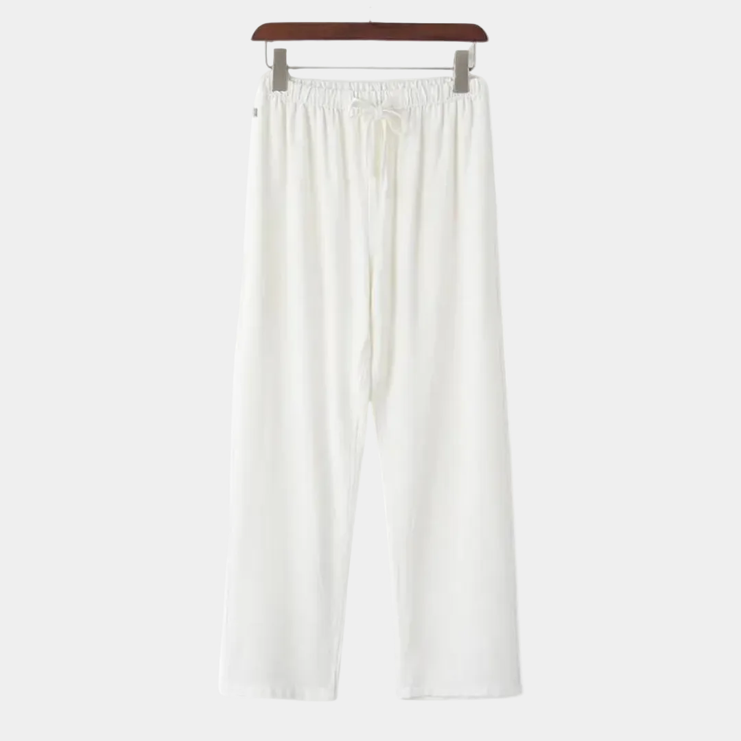 Pantalon homme à cordon, coloris Blanc